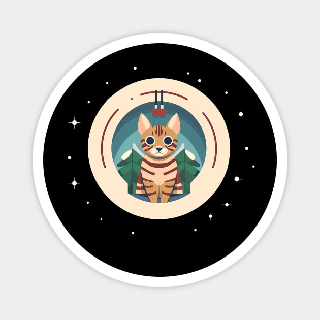 Bengal Cat Xmas Ornament, Love Cats Magnet by logiamerch